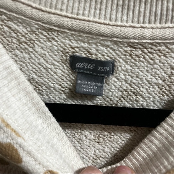 AERIE | LEOPARD PRINT CREWNECK SWEATER - Picture 6 of 8